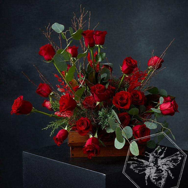 Beautiful modern rose arrangement