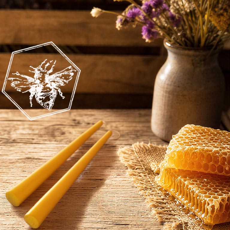Beeswax Taper Candle from The B Nest Studios
