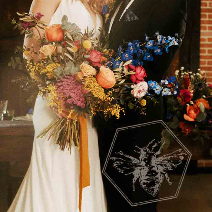 Gorgeous elegant wild bridal bouquet by The B Nest Floral Design