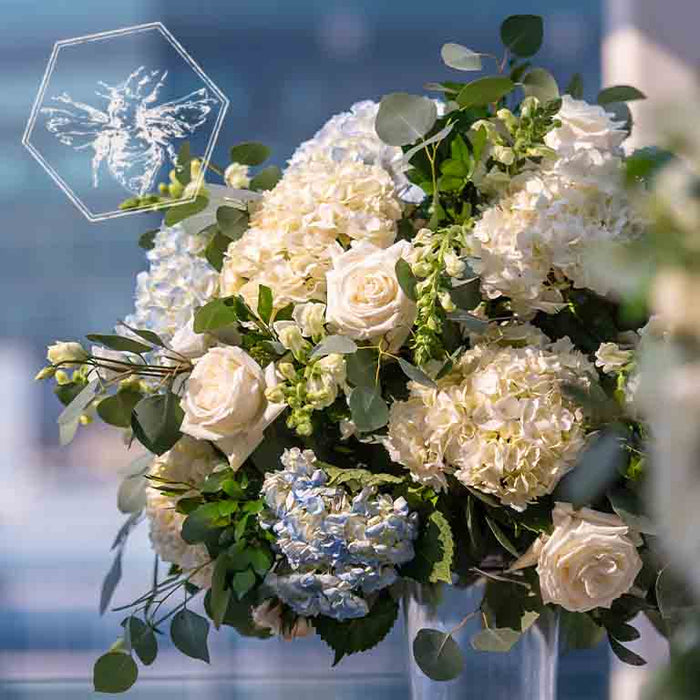 White wedding bouquet by The B Nest