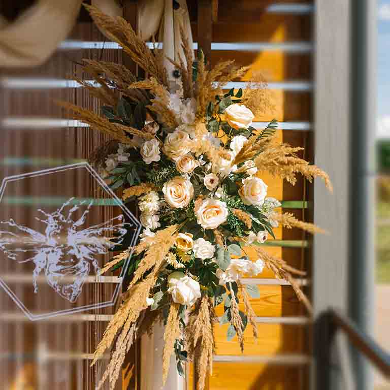 Memorial standing spray that is hand-crafted with absolute care and dignity by our design team, using premium, high-quality blooms to create a stunning, reverent focal piece that honors a unique life and legacy.