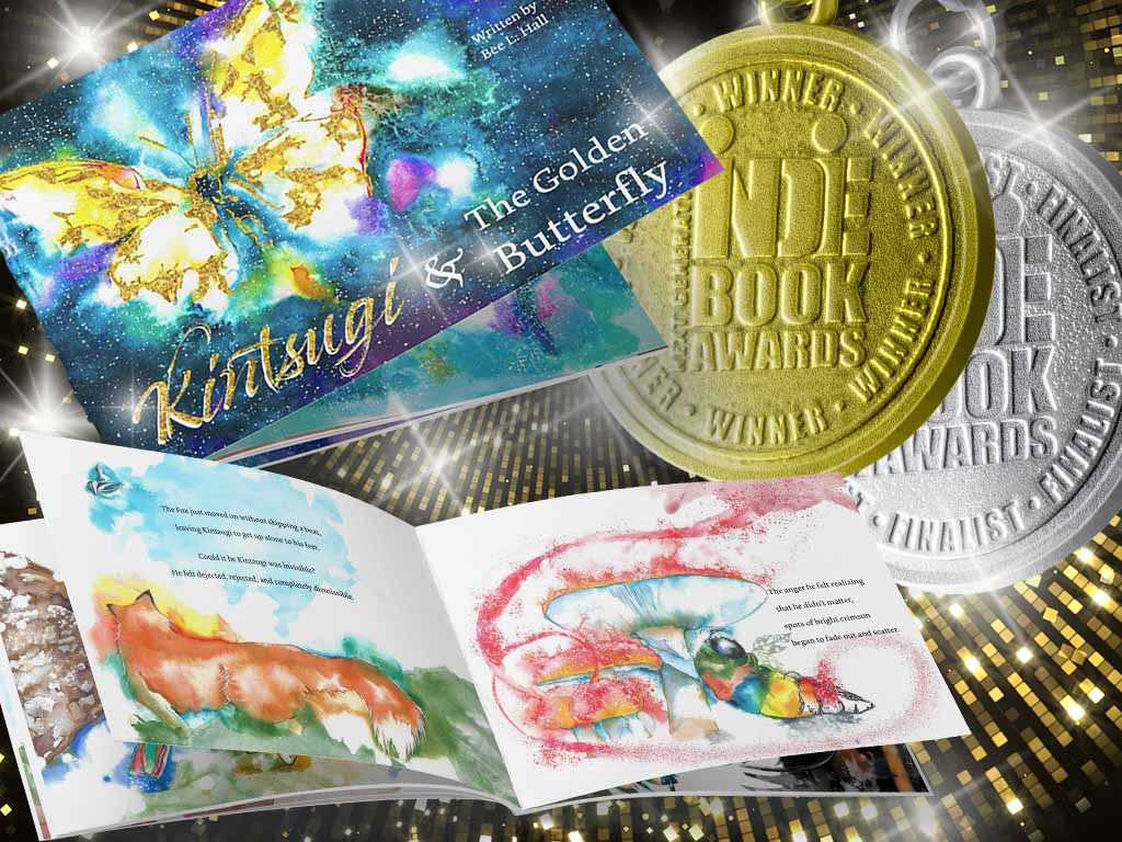 Award seal for the "Kintsugi and the Golden Bee" children's book