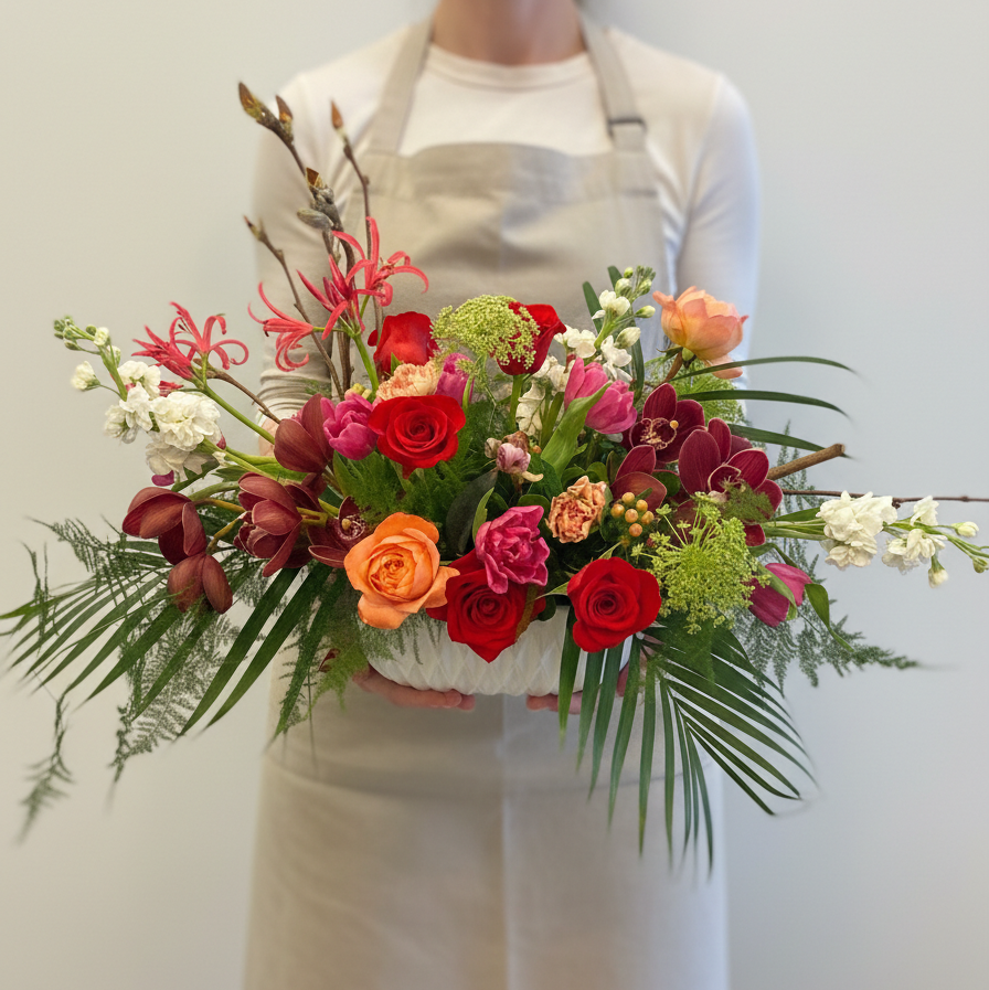 Exquisite luxury modern flower arrangement featuring designers choice creativity, elegance and sophistication
