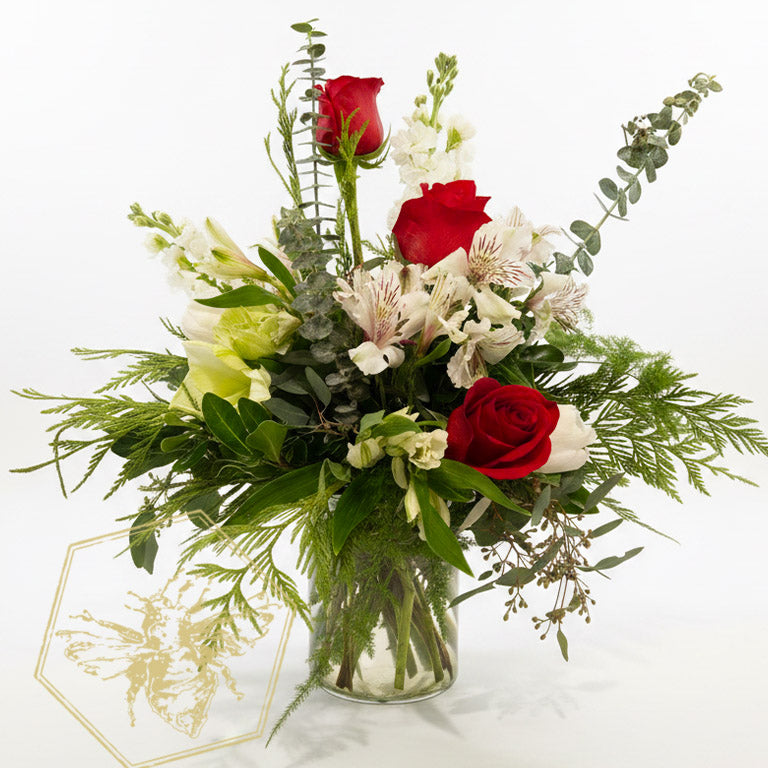 The Classic Romantic Vase is a full, lush arrangement of seasonal blooms Whether you're marking an anniversary, or a first date