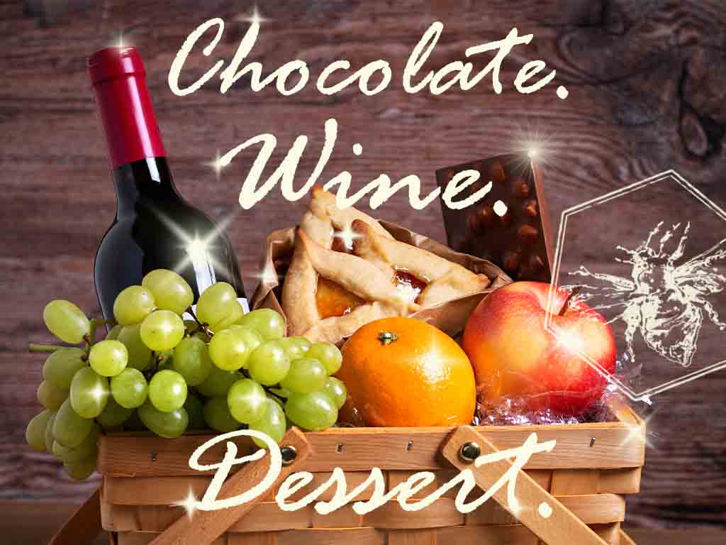 Chocolate. Wine. Dessert. Gift Basket from The B Nest Studios